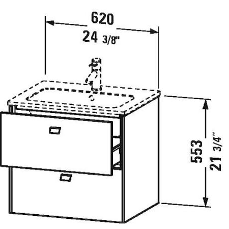 Duravit Brioso Wall Mounted Vanity Kit European Oak BR000601052